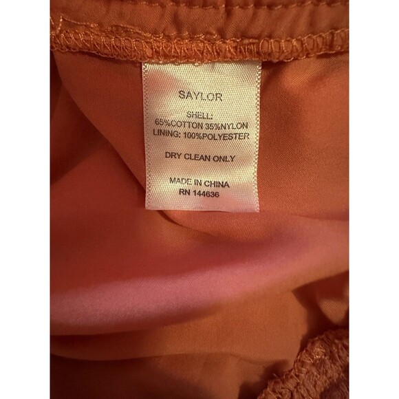 SAYLOR Louisa‎ Midi Coral Lace Romantic Feminine Dress SIZE XS RETAIL $253 - Picture 6 of 10